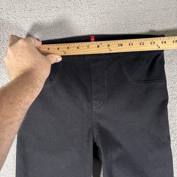 Spanx Jeggings Women’s Size M Black Skinny Stretch Pull On Jean Leggings Pockets - Picture 4 of 11